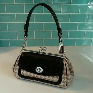 COACH Wool Houndstooth Purse 7481